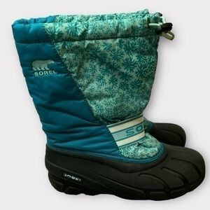 Sorel Blue Snowflake Insulated Snow Boots woman’s Size 7 NY1811-014